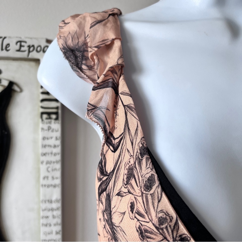 REISS Floral Print Blush Maxi Dress Size 6 - Picture 5 of 15